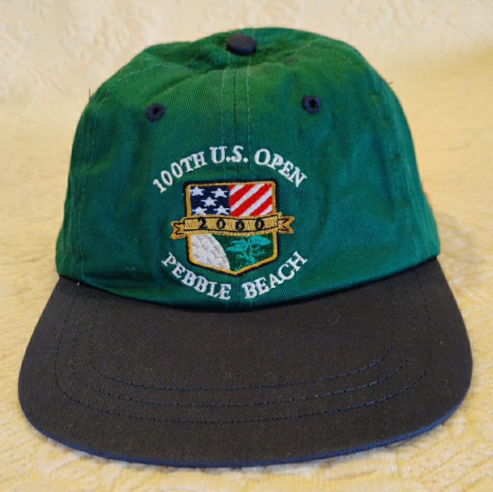100th U.S Open Pebble Beach Golf Hat with Adjustable Back Strap Vintage 2000